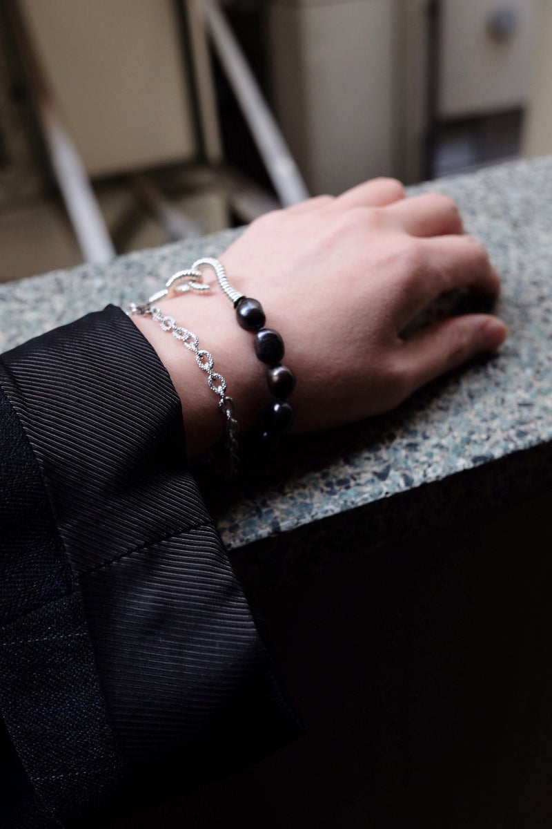 R.ALAGAN チャコール パール ブレスレット 60.500円 ブラック 589BFBD6-30EB-49C2-A4C1-