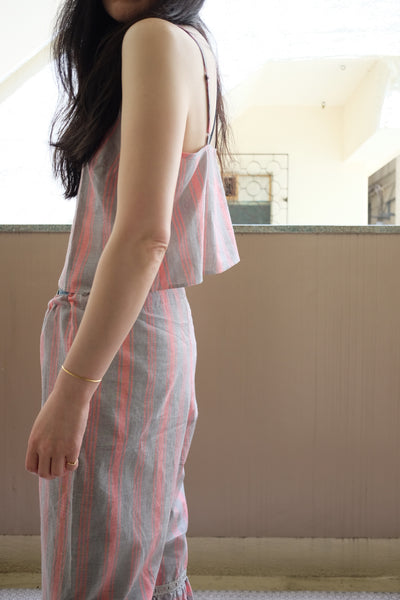 Striped khadi camisole