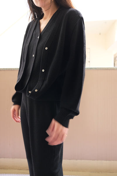 wool W cardigan