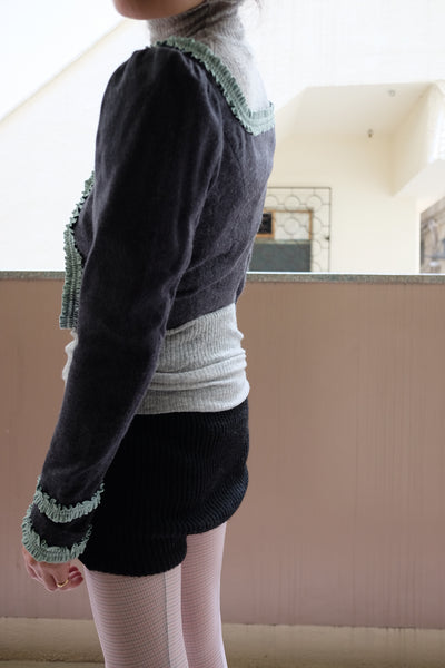 Silk Shaggy Corset Top
