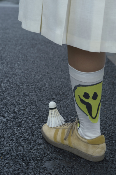 Melted Smile with Frisbee Reversible Socks