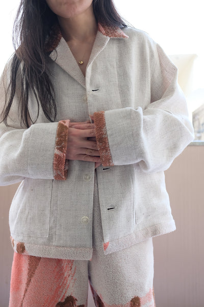 cotton linen melange jacket