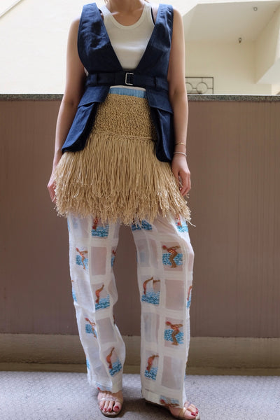FRINGE MINI SKIRT