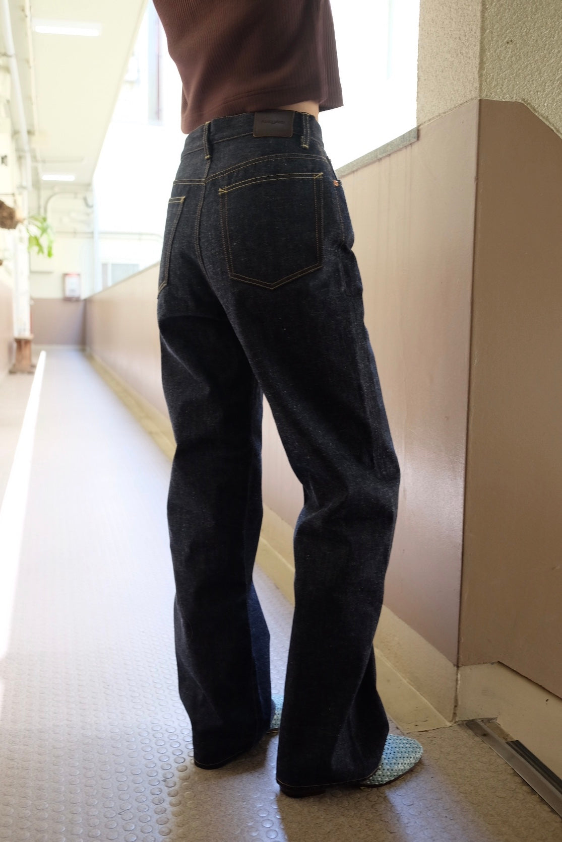 DENIM STRAIGHT PANTS