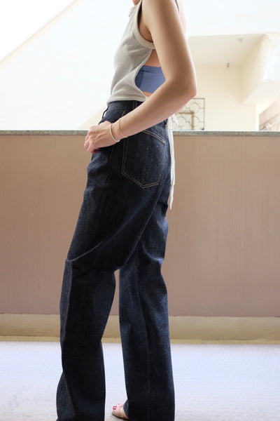 DENIM STRAIGHT PANTS