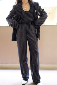 stripe voile pants