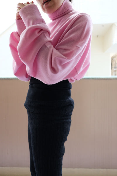 Turtleneck midi knit