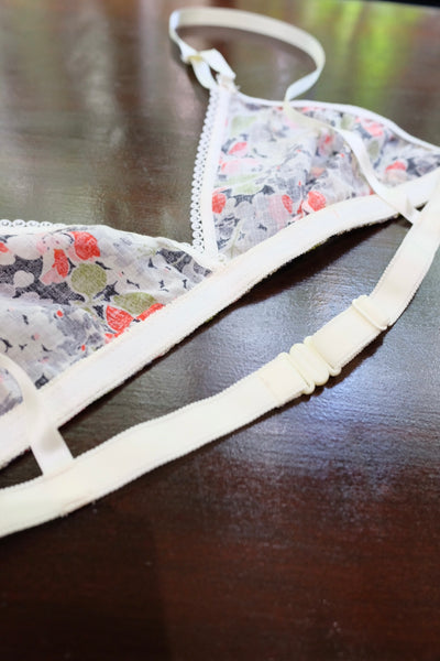 Floral voile bra