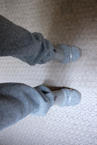 Wool French Terry Footed Pants