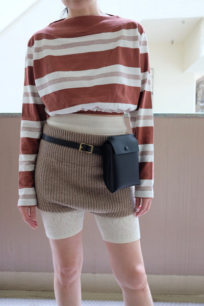 COTTON JERSEY CROPPED TOP
