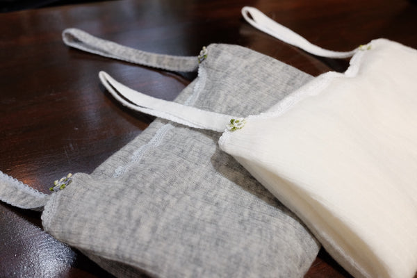 Gauze Drop-needle Ribbed Camisole