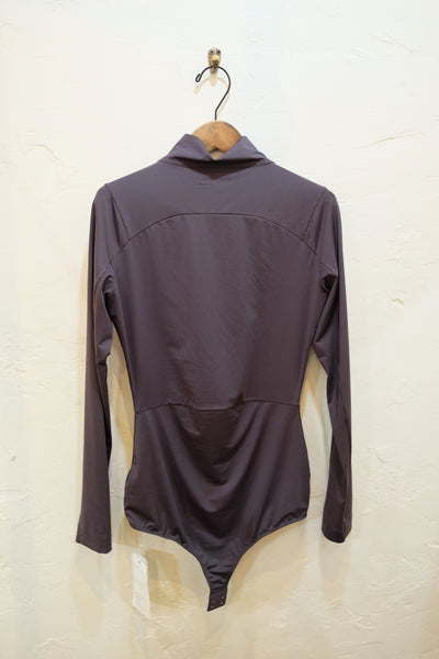 NYLON JERSEY HALF-ZIP BODUSUIT