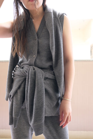 wool W cardigan