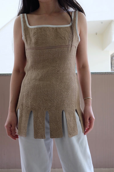 JUTE SLEEVELESS MINI DRESS