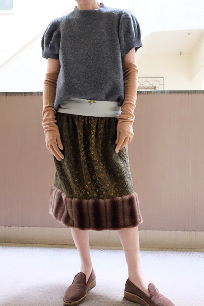 Boucle Jacquard Midi Skort