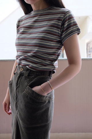 MULTICOLOR STRIPE T-SHIRT