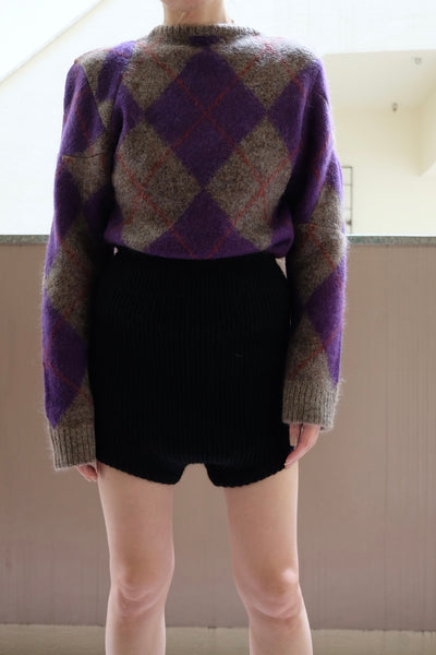 lumpy argyle pullover