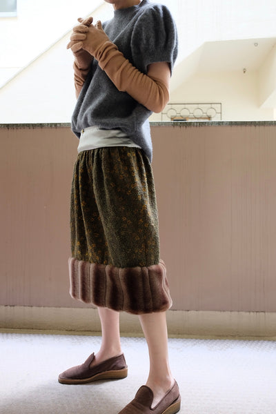 Boucle Jacquard Midi Skort