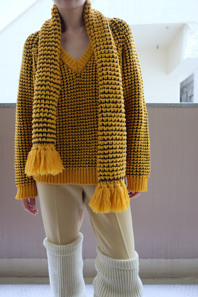 Hand Popcorn Stitch Scarf