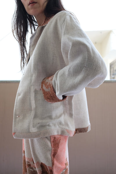 cotton linen melange jacket