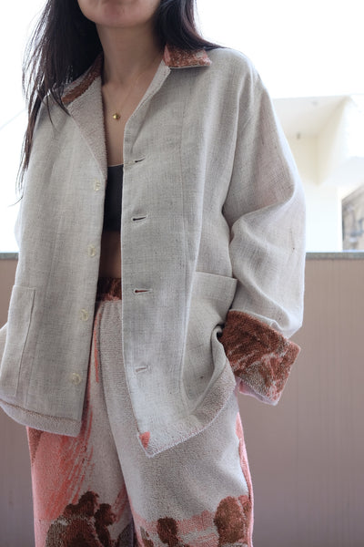 cotton linen melange jacket