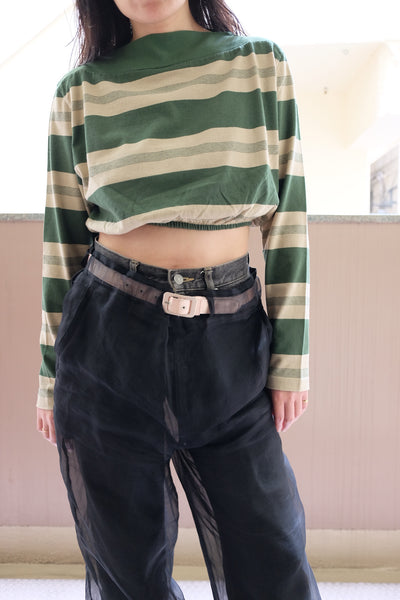COTTON JERSEY CROPPED TOP