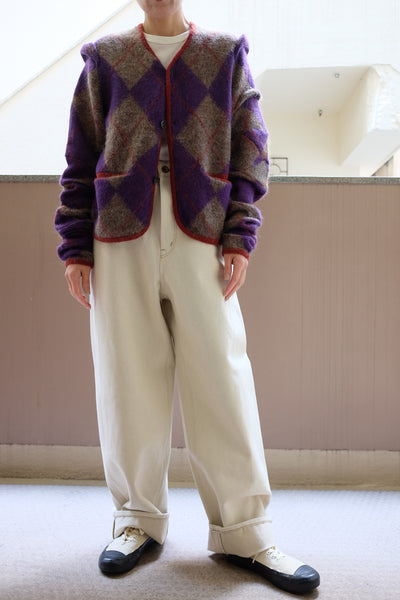 lumpy argyle cardigan