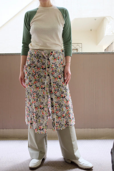 Floral voile button down midi skirt