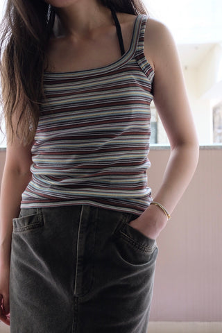 MULTICOLOR STRIPE CAMISOLE