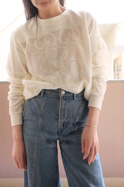 mesh flower tee