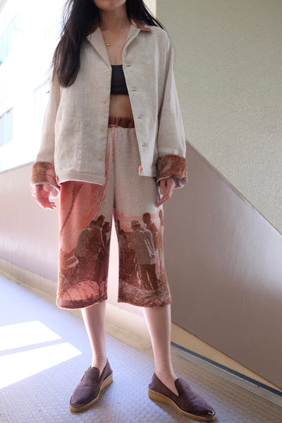 cotton linen melange jacket