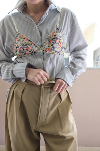 Floral voile bra