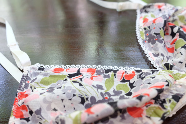 Floral voile bra