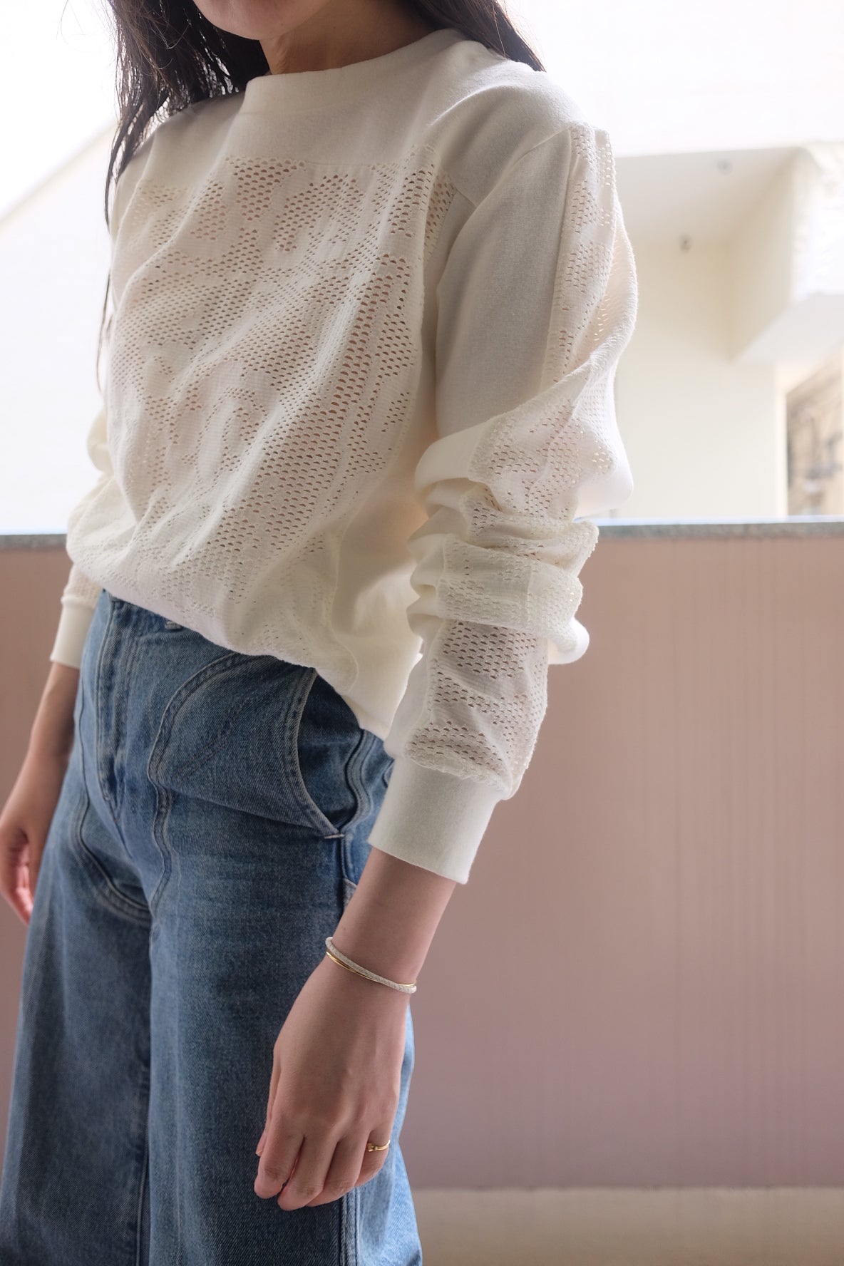 mesh flower tee