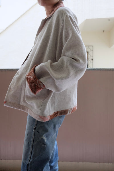 cotton linen melange jacket