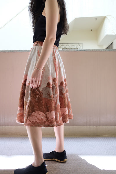 pile jacquard skirt