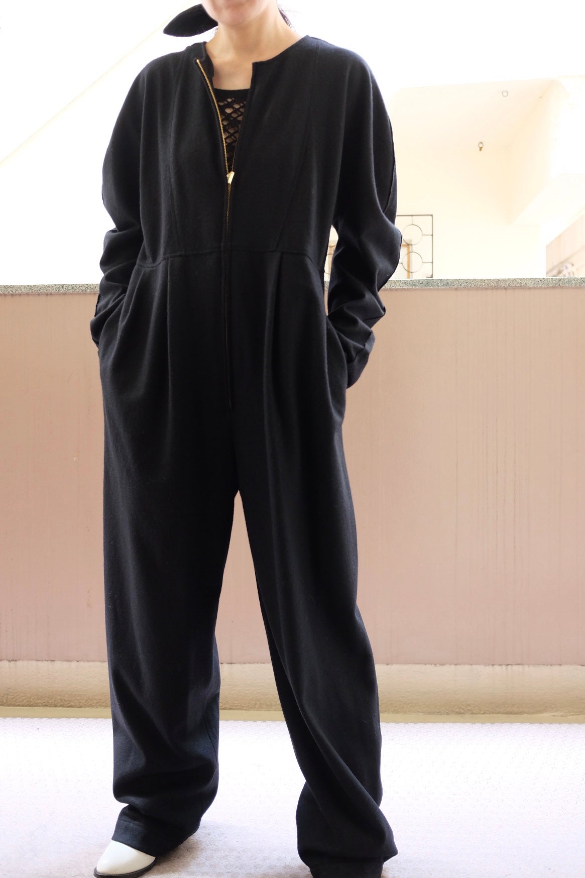 washed wool jumpsuits