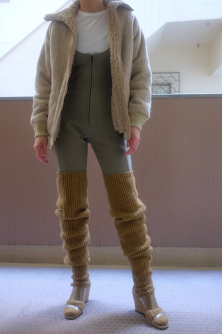 SHETLAND RIB STITCH TIGHT-HIGH SOCKS