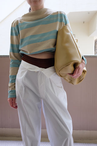 COTTON JERSEY CROPPED TOP