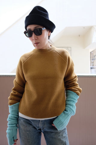 Wide rib short knit