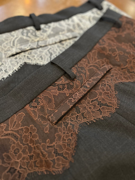 SUITING LACE WAIST PANTS