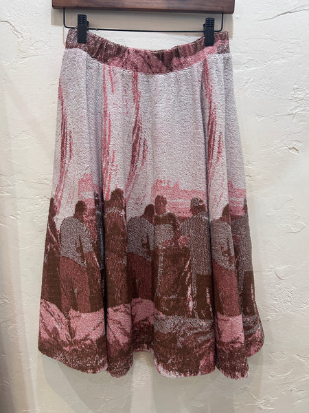 pile jacquard skirt