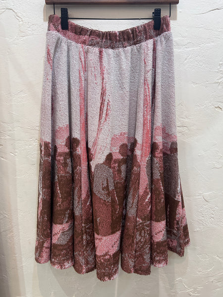 pile jacquard skirt