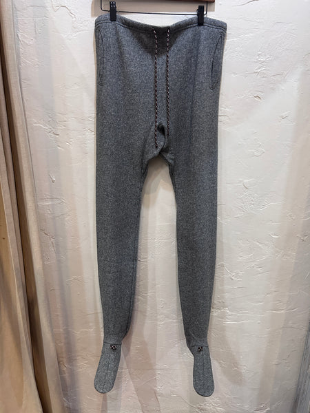 Wool French Terry Footed Pants