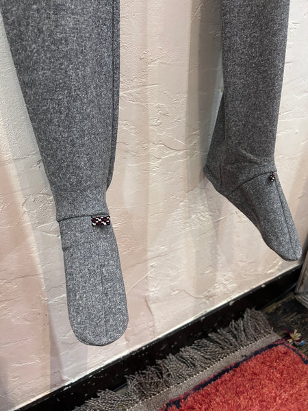 Wool French Terry Footed Pants