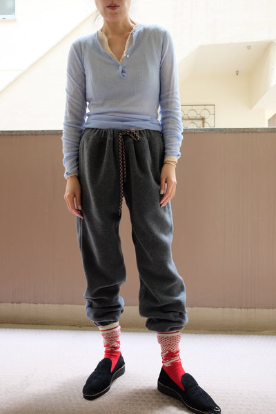 Gauze Waffle Henleyneck Sweater