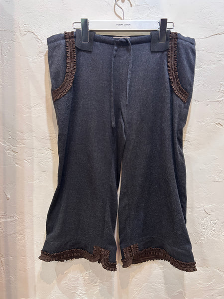 Silk Shaggy Cropped Lounge Pants